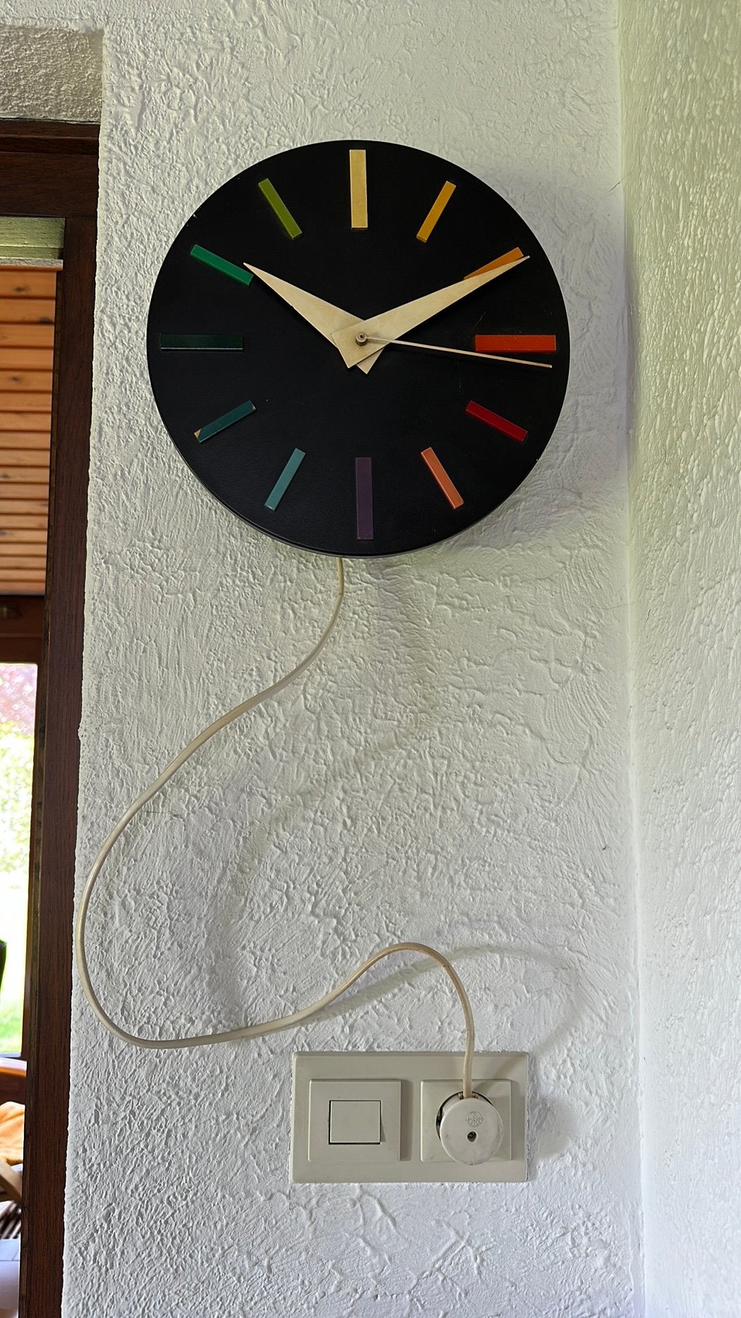 Vintage klok, Huis en Inrichting, Woonaccessoires | Klokken, Ophalen of Verzenden, Zo goed als nieuw, Wandklok