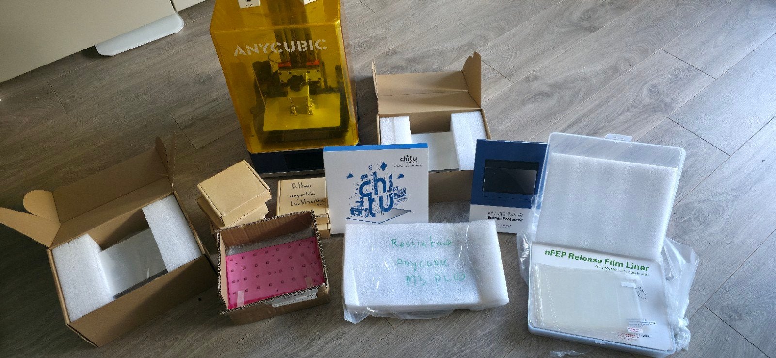 Anycubic M3 Plus 3D-printer met veel  accessoires, Computers en Software, Ophalen of Verzenden, Anycubic, Resin/Hars, Zo goed als nieuw