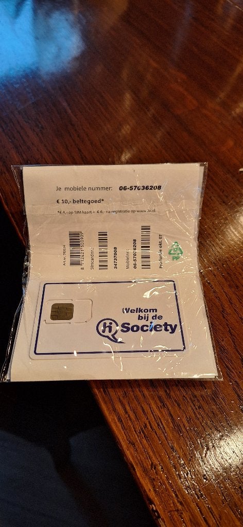 Hi PrePay Sim kaart uit 2007, voor de verzamelaar, Ophalen of Verzenden, Nieuw, Overige providers, Prepaidkaart