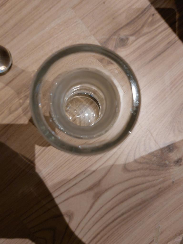 Glazen karaf met stop, Antiek en Kunst, Antiek | Glas en Kristal, Ophalen of Verzenden