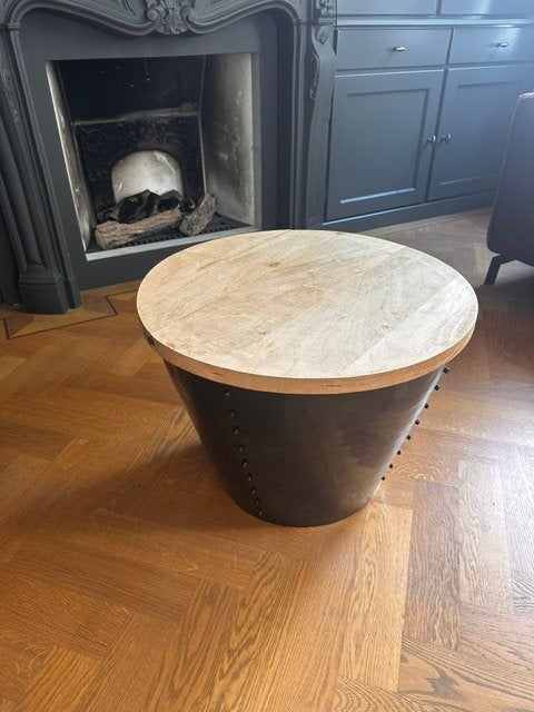 Industriële salontafel, Ophalen, 50 tot 100 cm, Rond, 50 tot 100 cm