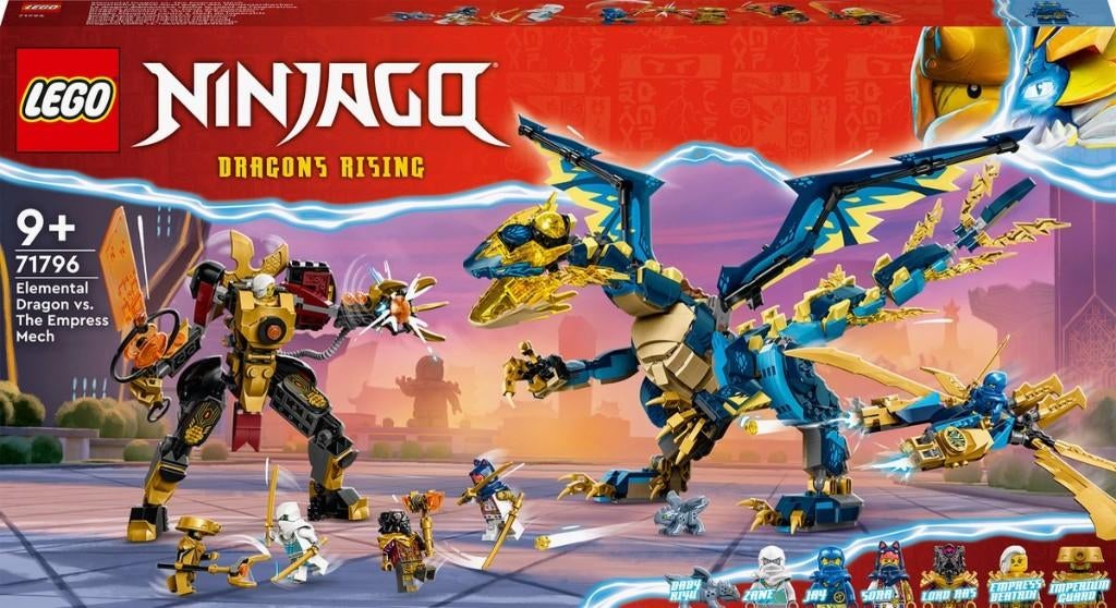 LEGO NINJAGO Elementdraak vs. de Mecha van de Keizerin 71796, Ophalen, Lego, Nieuw, Compleet