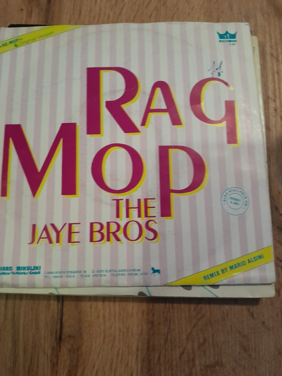 the jaye bros 7 inch rag mop, Cd's en Dvd's, Vinyl Singles, Ophalen of Verzenden, Zo goed als nieuw, Pop