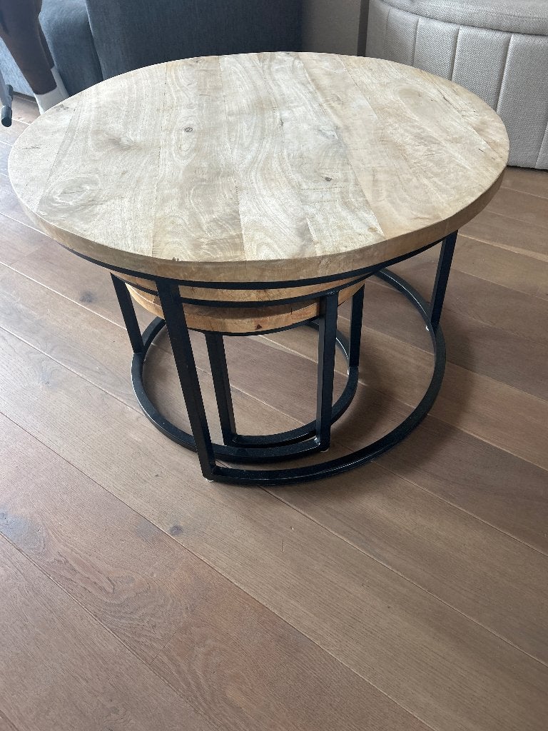 Salon tafel, Ophalen, Gebruikt, 50 tot 100 cm, Rond