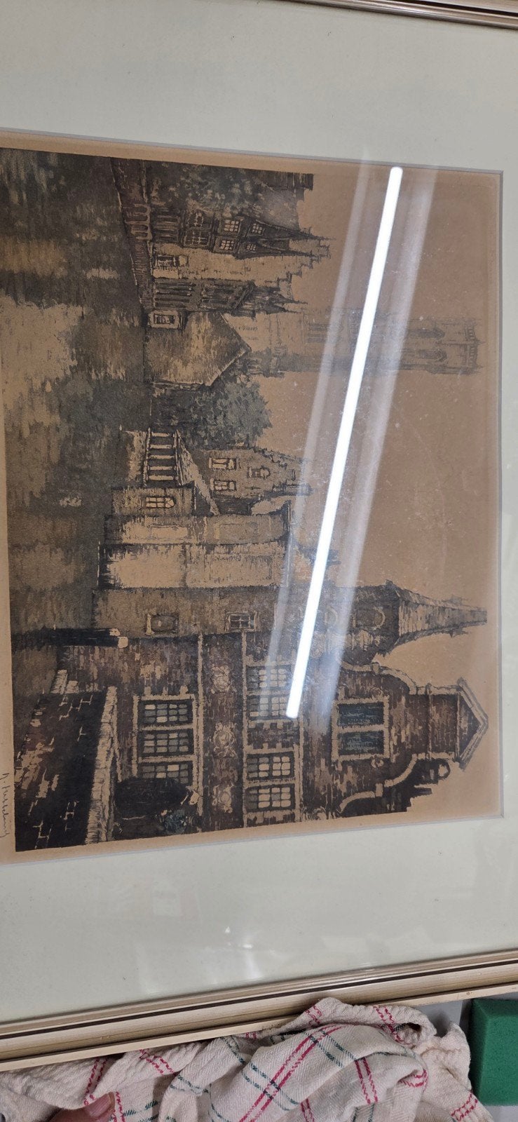 kleurenets J Hebbelinck. Brugge kade., Gebruikt, Minder dan 80 cm, Overige typen, Minder dan 200 cm