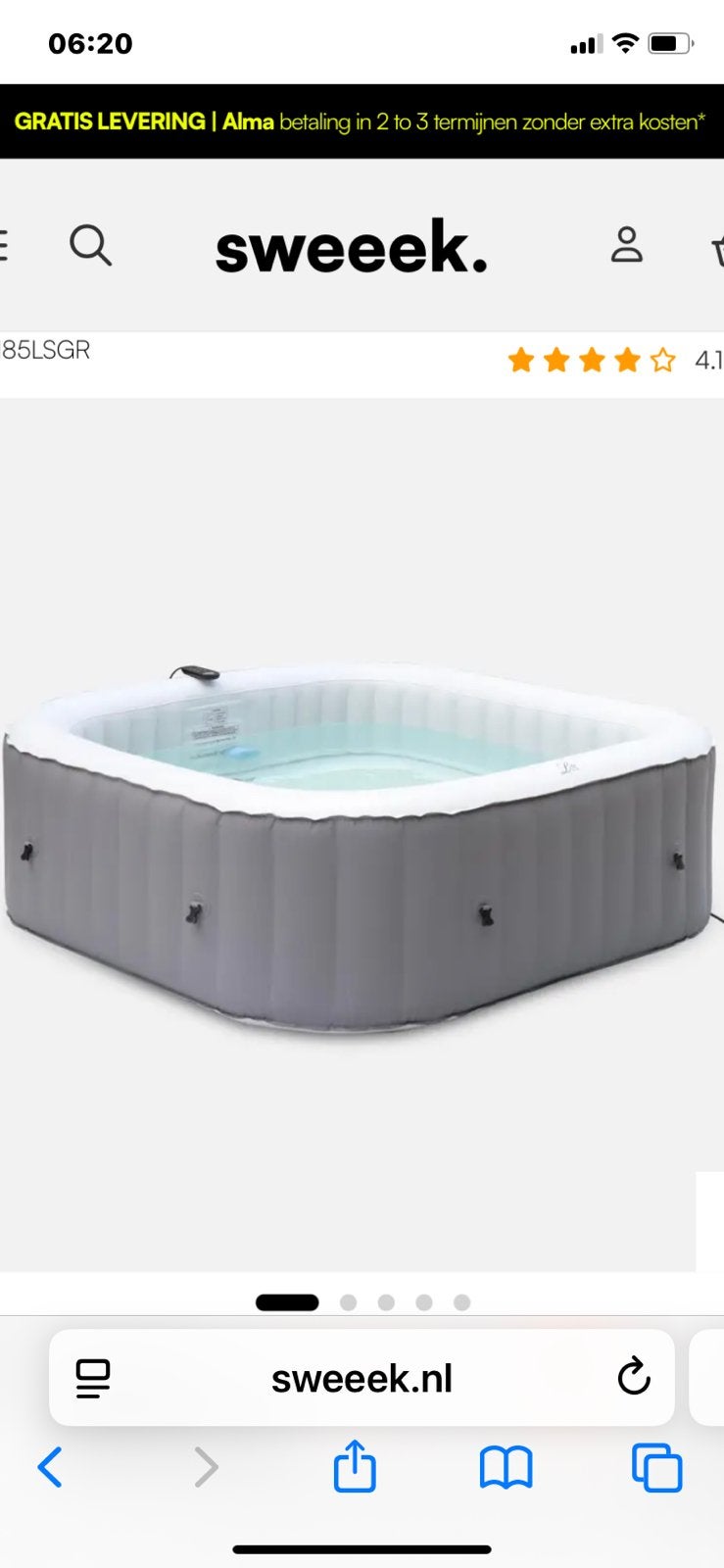 Mspa jacuzzi, Ophalen, Zo goed als nieuw