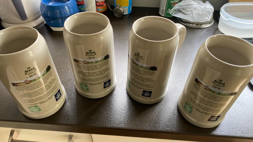 Brand Bierpullen 2019 - Set van 4, Verzamelen, Biermerken, Zo goed als nieuw, Pul(len), Brand, Ophalen of Verzenden