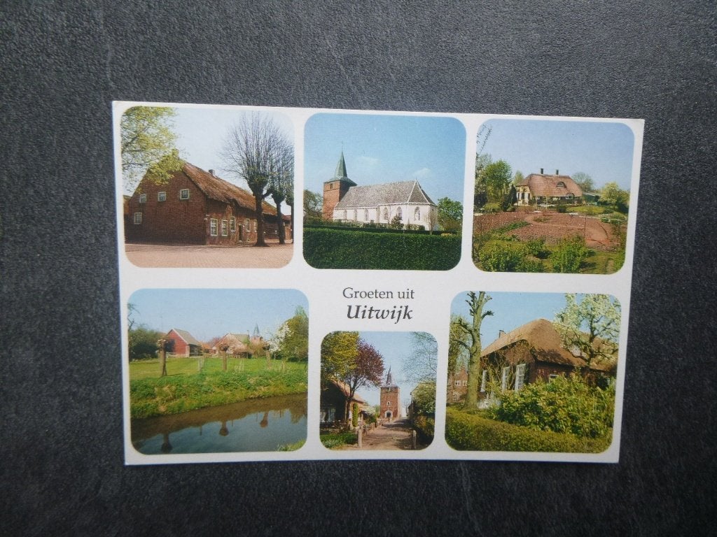 Uitwijk, groeten uit/kerk, Verzamelen, Verzenden, 1980 tot heden, Ongelopen, Noord-Brabant