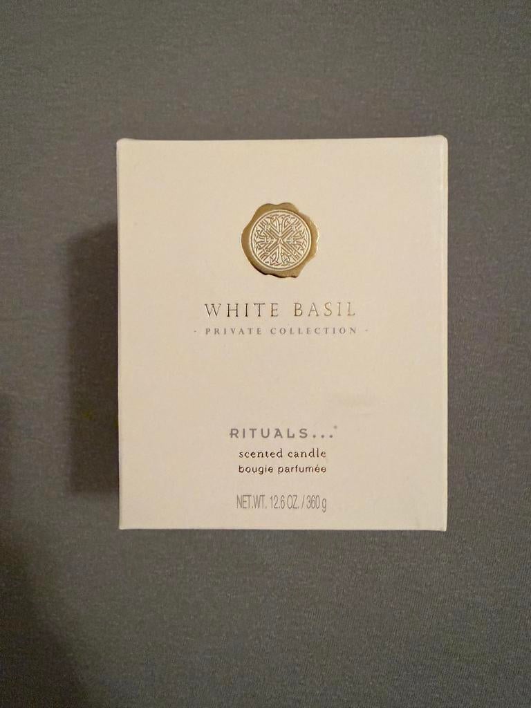 Rituals white basil scented candle, Huis en Inrichting, Ophalen of Verzenden, Nieuw, Overige materialen, Minder dan 25 cm