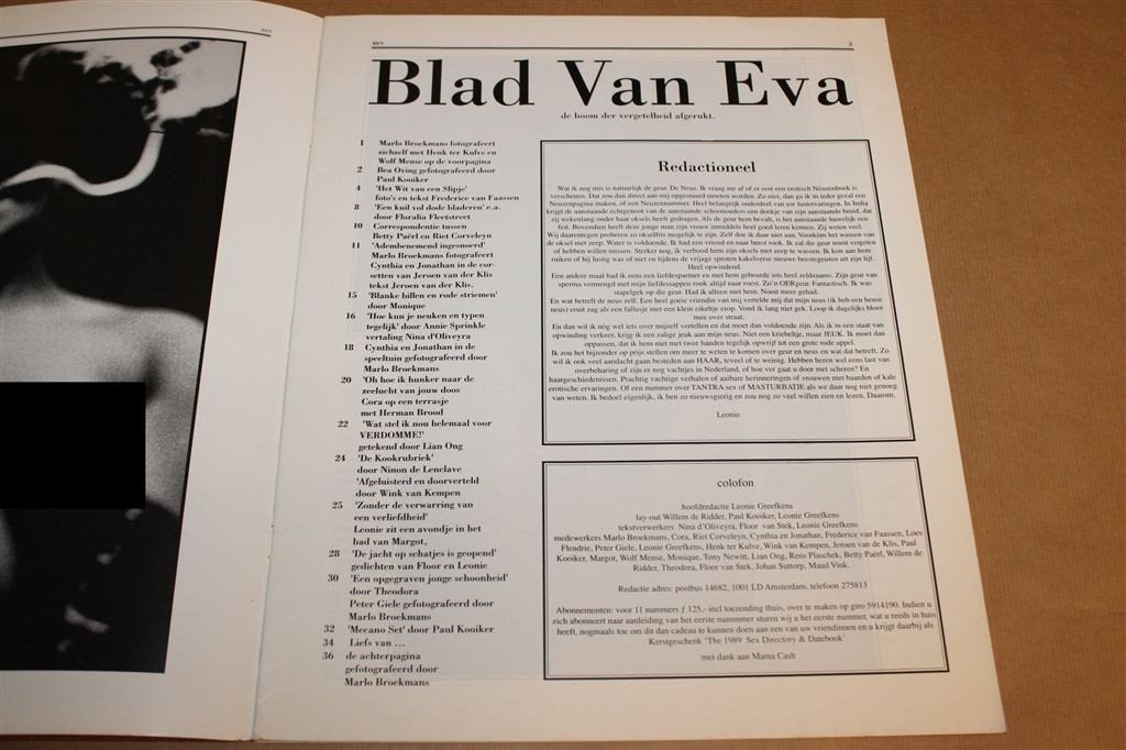 BEV Blad van Eva Nr. 1 1988 — Erotiek en Fotografie, Boeken, Ophalen of Verzenden, Gelezen