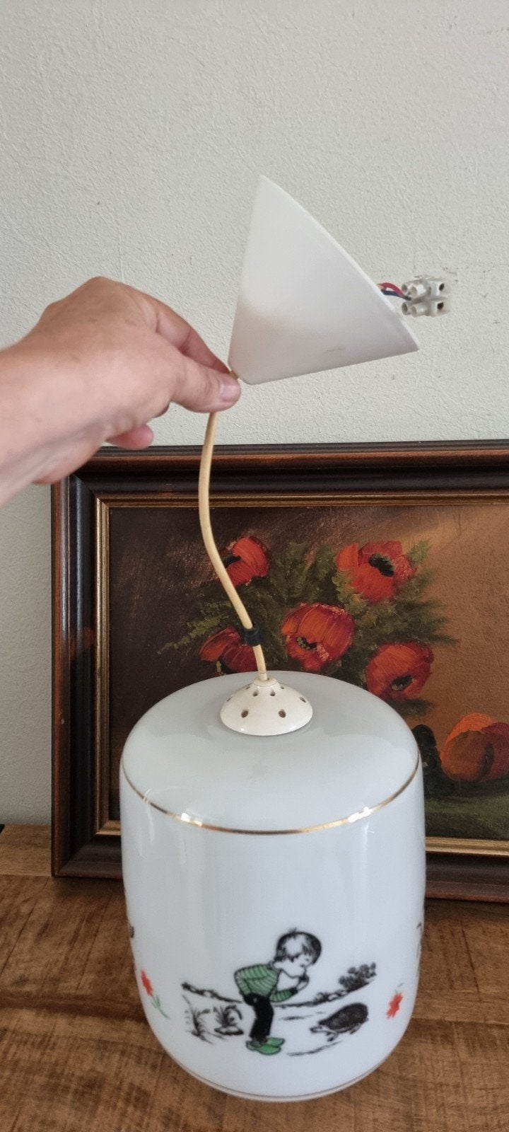 Vintage hanglamp, Ophalen of Verzenden
