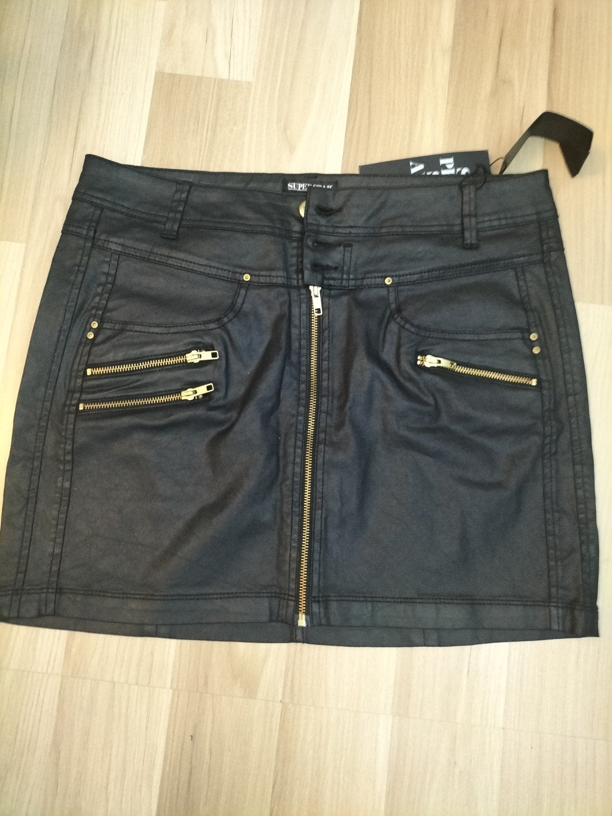 waxed rokje, Kleding | Dames, Zwart, Maat 42/44 (L), Nieuw, Ophalen of Verzenden