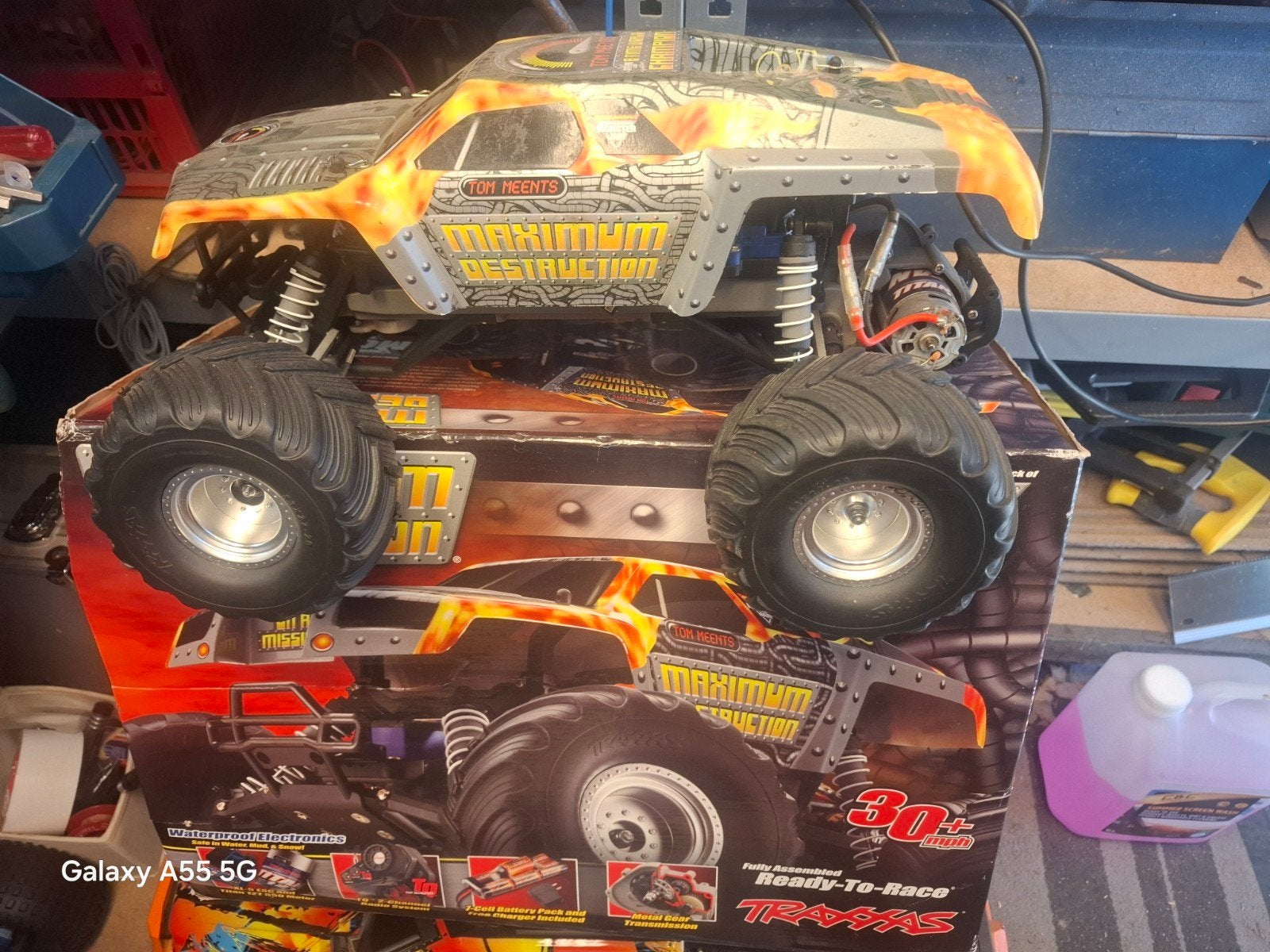 Traxxas Maximum Destruction Monster Truck RC Auto, Gebruikt, Auto offroad, Schaal 1:10, Ophalen