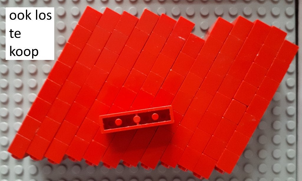 3010 (1) red ca 95x Brick 1 x 4, Ophalen of Verzenden, Gebruikt