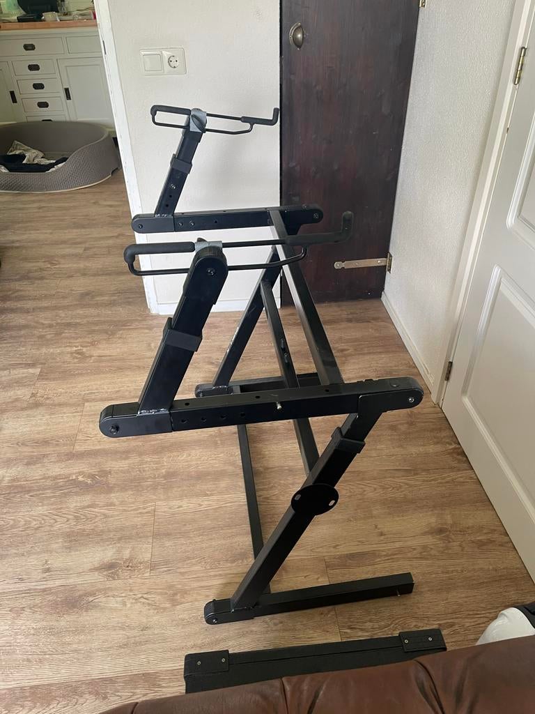 Quicklok WS/QL heavy duty keyboard standaard 2 toetsenborden, Ophalen, Zo goed als nieuw, Instrumentstandaard, Keyboard of Synthesizer