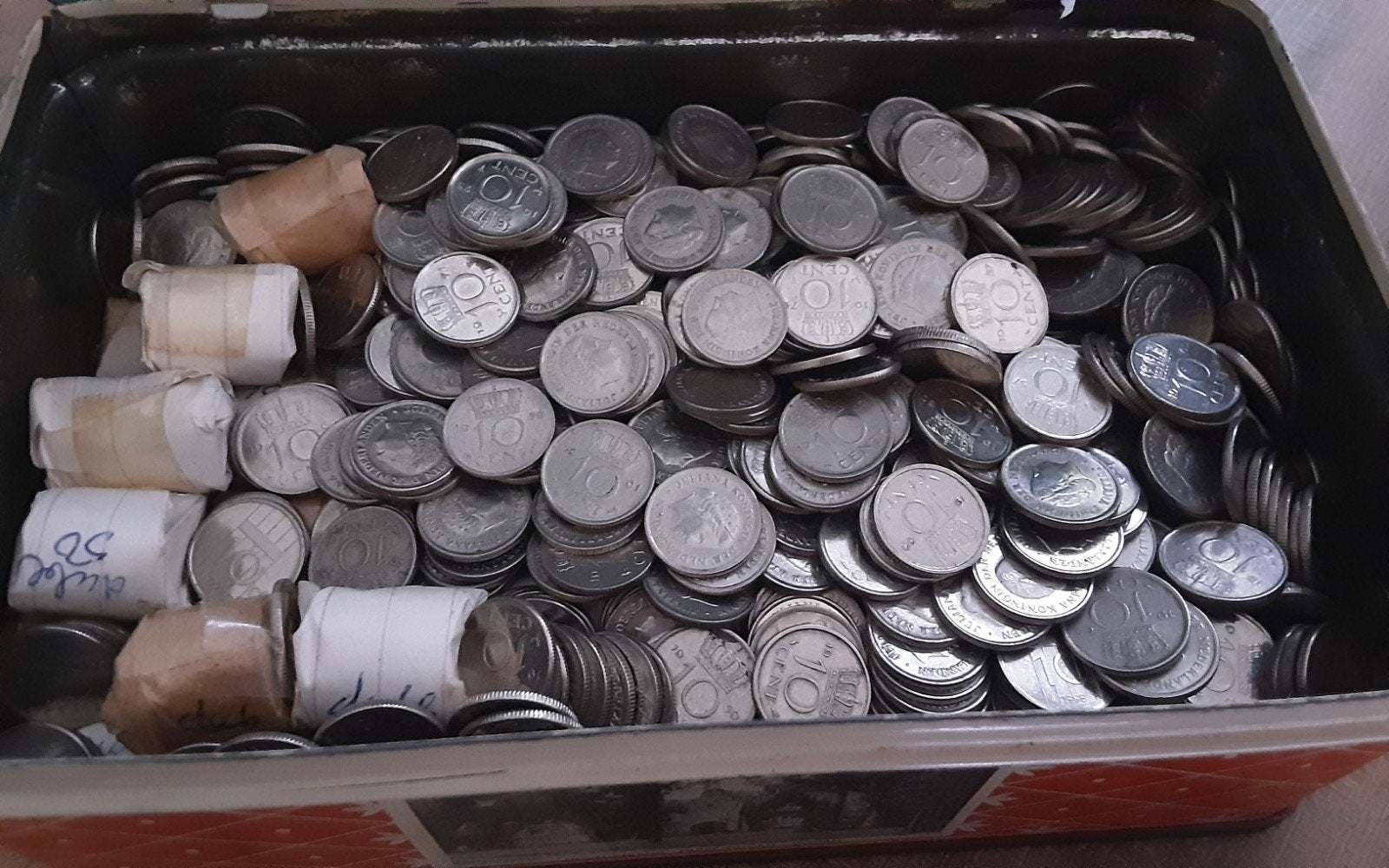 2 kg nikkelen dubbeltjes vanaf 1949, Postzegels en Munten, Ophalen of Verzenden, Koningin Juliana, 10 cent, Setje