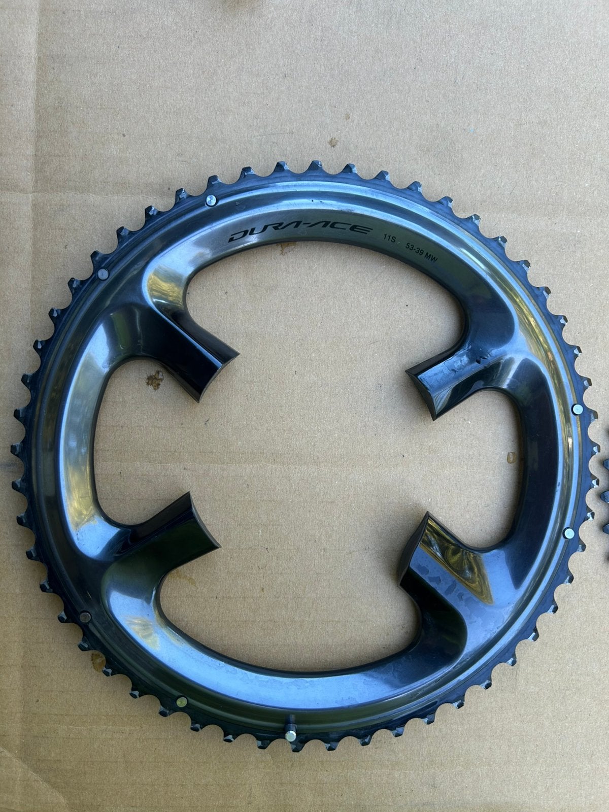 Racefiets kettingbladen buitenbladen tandwielen shimano SRM, Ophalen, Zo goed als nieuw, Racefiets, Carbon