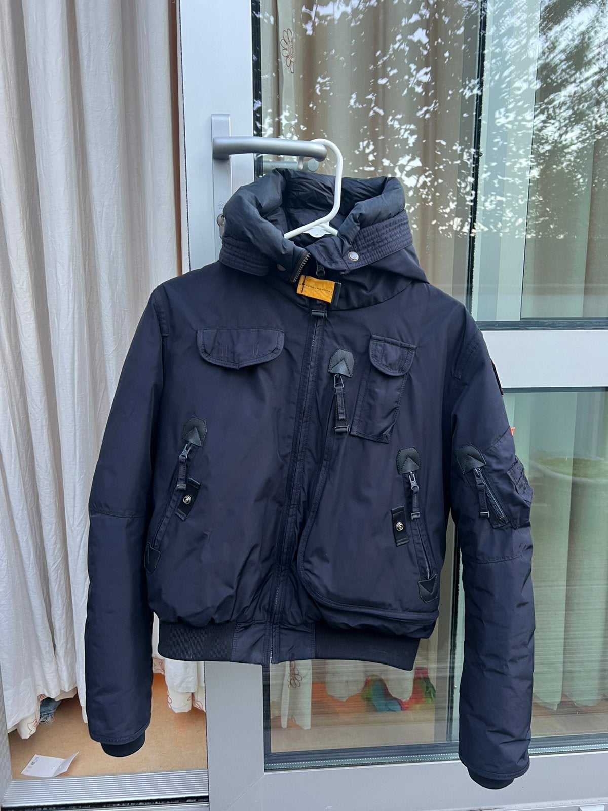 Donkerblauwe Parajumers jas, Ophalen of Verzenden, Zo goed als nieuw, Maat 36 (S), Blauw