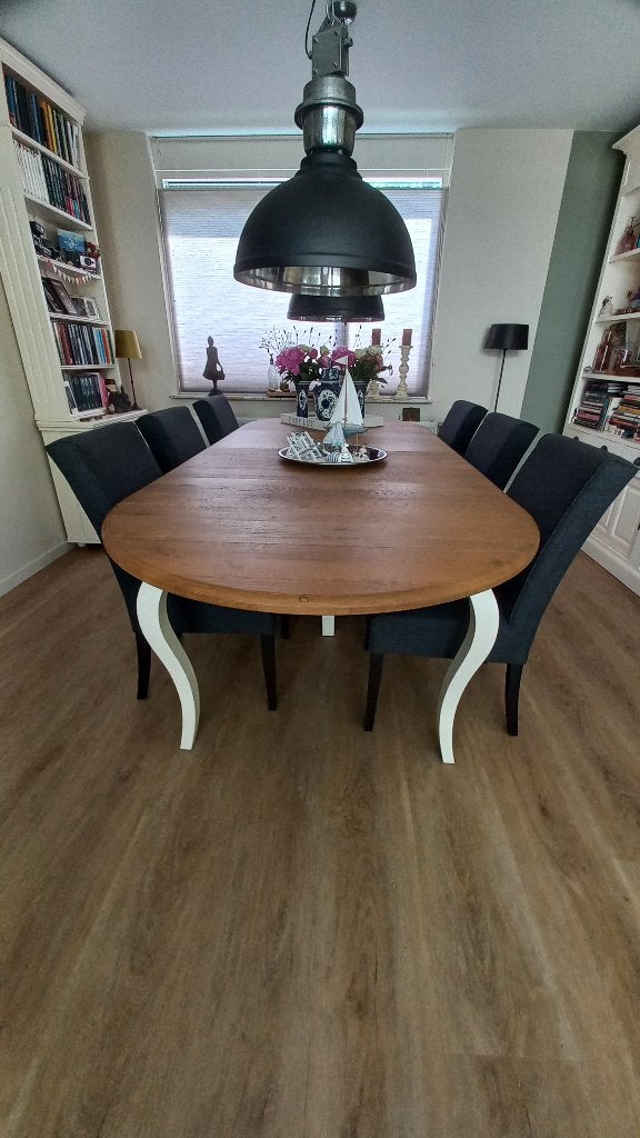 6 stoelen eetkamer, Huis en Inrichting, Stoelen, Ophalen, Strak, Gebruikt, Zwart