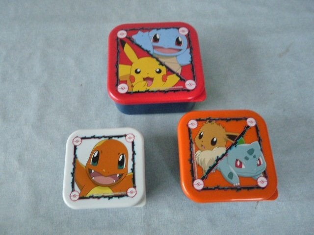 Pokemon snackbakje 3 stuks Nieuw, Ophalen of Verzenden, Nieuw