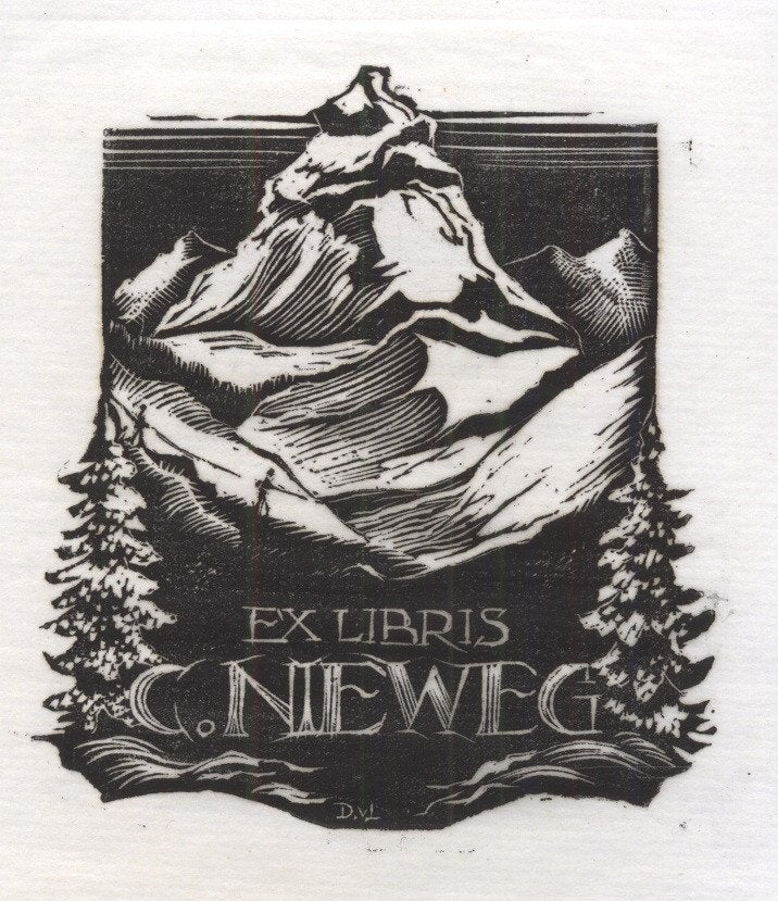 0246 Ex Libris Nederland : Dirk Govert van Luijn, 1946, Verzenden, Ex libris