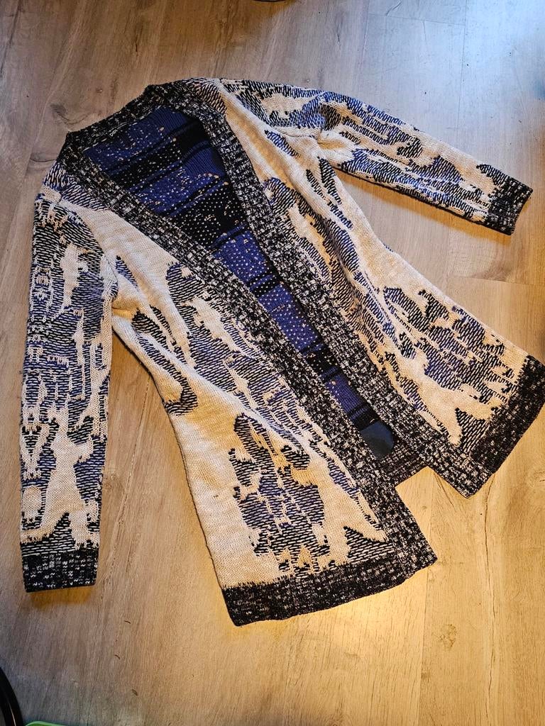 Voorjaar Didi lang vest blauw ecru large 42 44, Kleding | Dames, Blauw, Maat 42/44 (L), Didi, Ophalen of Verzenden