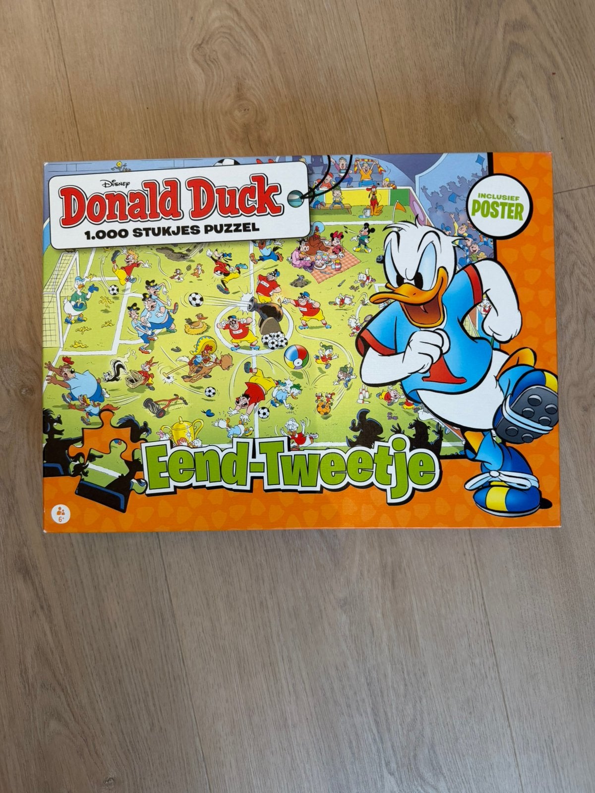 Donald Duck eend-tweetje puzzel 1000st, Ophalen of Verzenden, Meer dan 50 stukjes, Zo goed als nieuw, 6 jaar of ouder