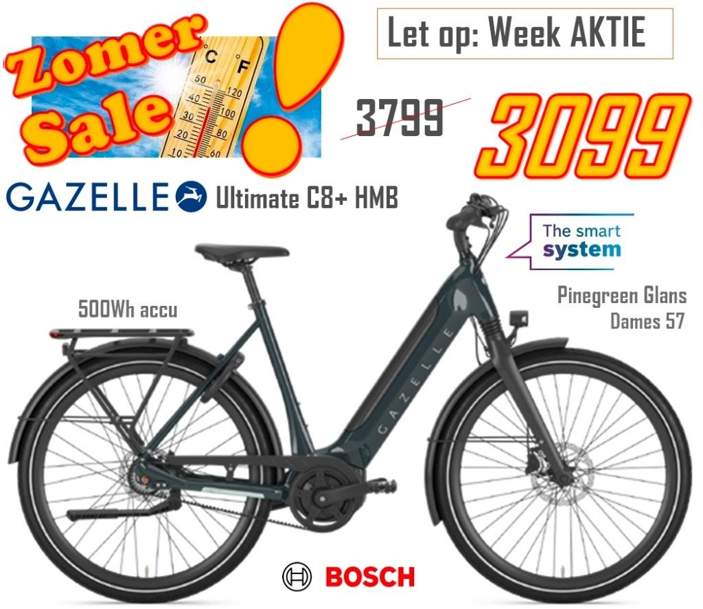 Gazelle E-Bike ZomerSALE (tot wel € 800 voordeel)