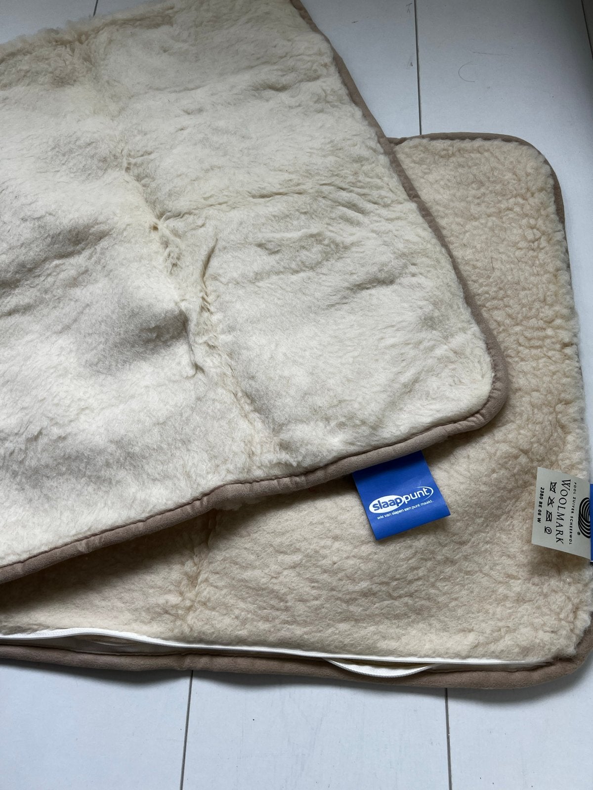 Slaappunt wollen kussensloop 2x, Ophalen, Eenpersoons, Beige, Ademend