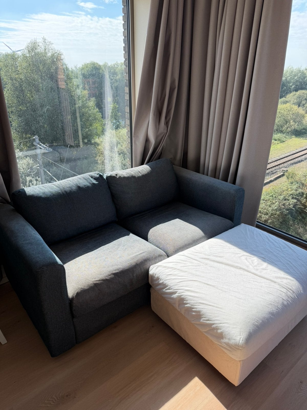 Bank Ikea Vimle + Hocker, Ophalen, Gebruikt, Stof