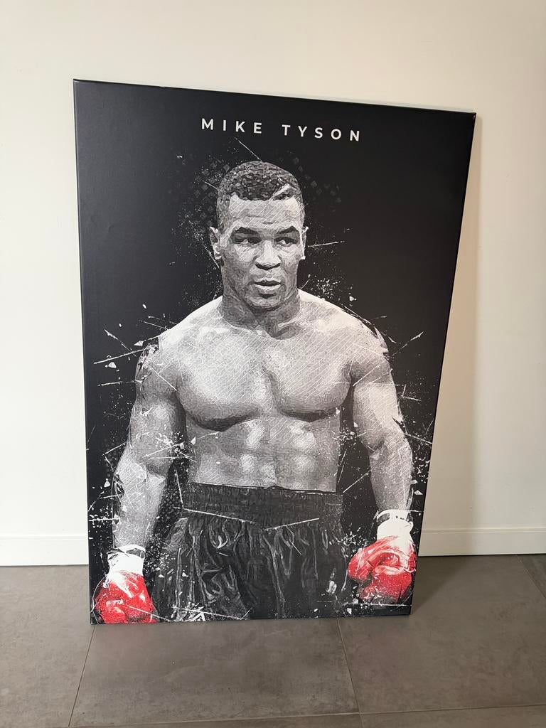Mike Tyson Schilderij | 120x80, Ophalen, Zo goed als nieuw, Schilderij, 75 tot 100 cm
