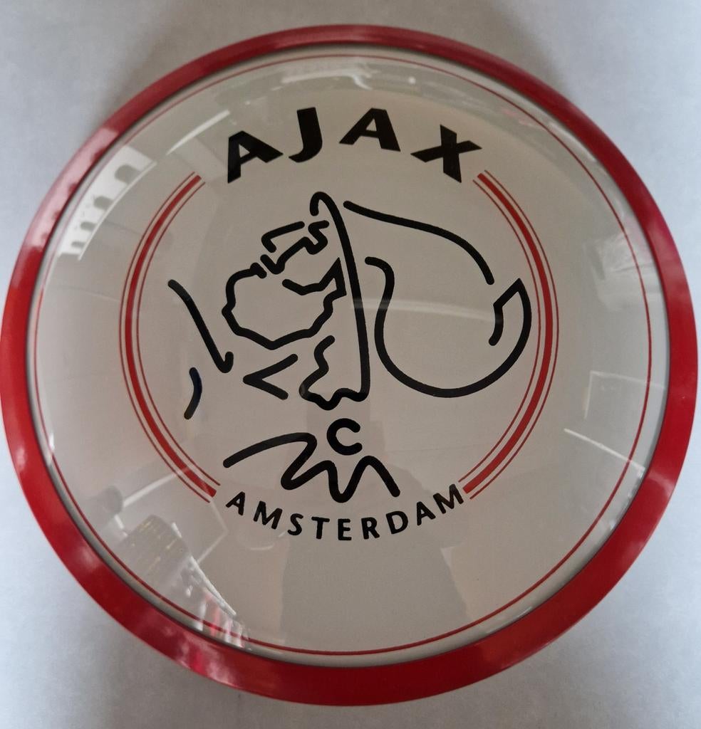 Ajax Plafondlamp - Rond met Rood Randje, Huis en Inrichting, Lampen | Plafondlampen, Ophalen, Zo goed als nieuw