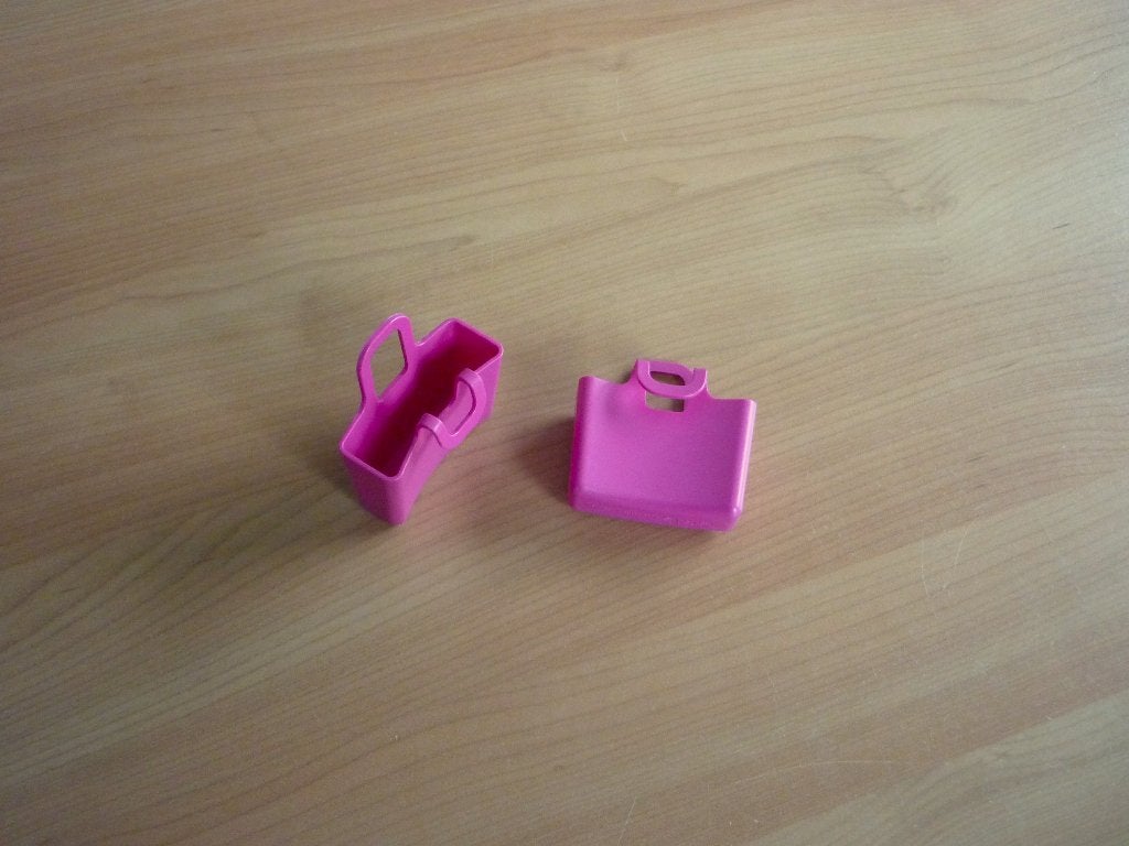 Set van 2 fuchsia roze theezakjes houders van Koziol, Ophalen of Verzenden, Kunststof, Overige stijlen
