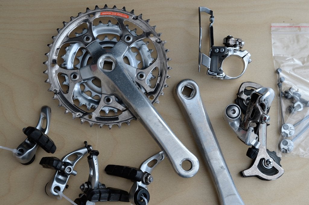 Shimano STX mountainbike vintage groepset, Ophalen of Verzenden, Gebruikt, Mountainbike, Shimano STX