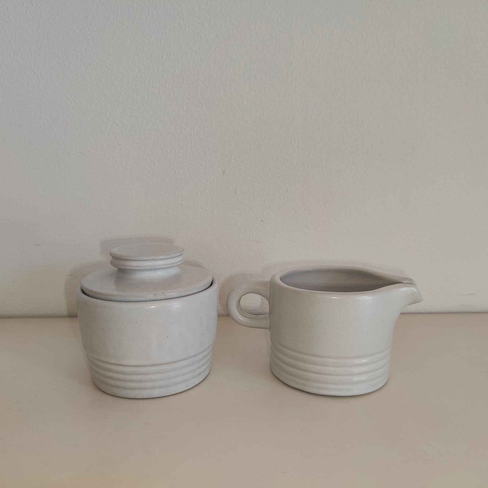 Vintage Gerzit (W. Germany) roomstel melkkan en suikerpot, Ophalen of Verzenden