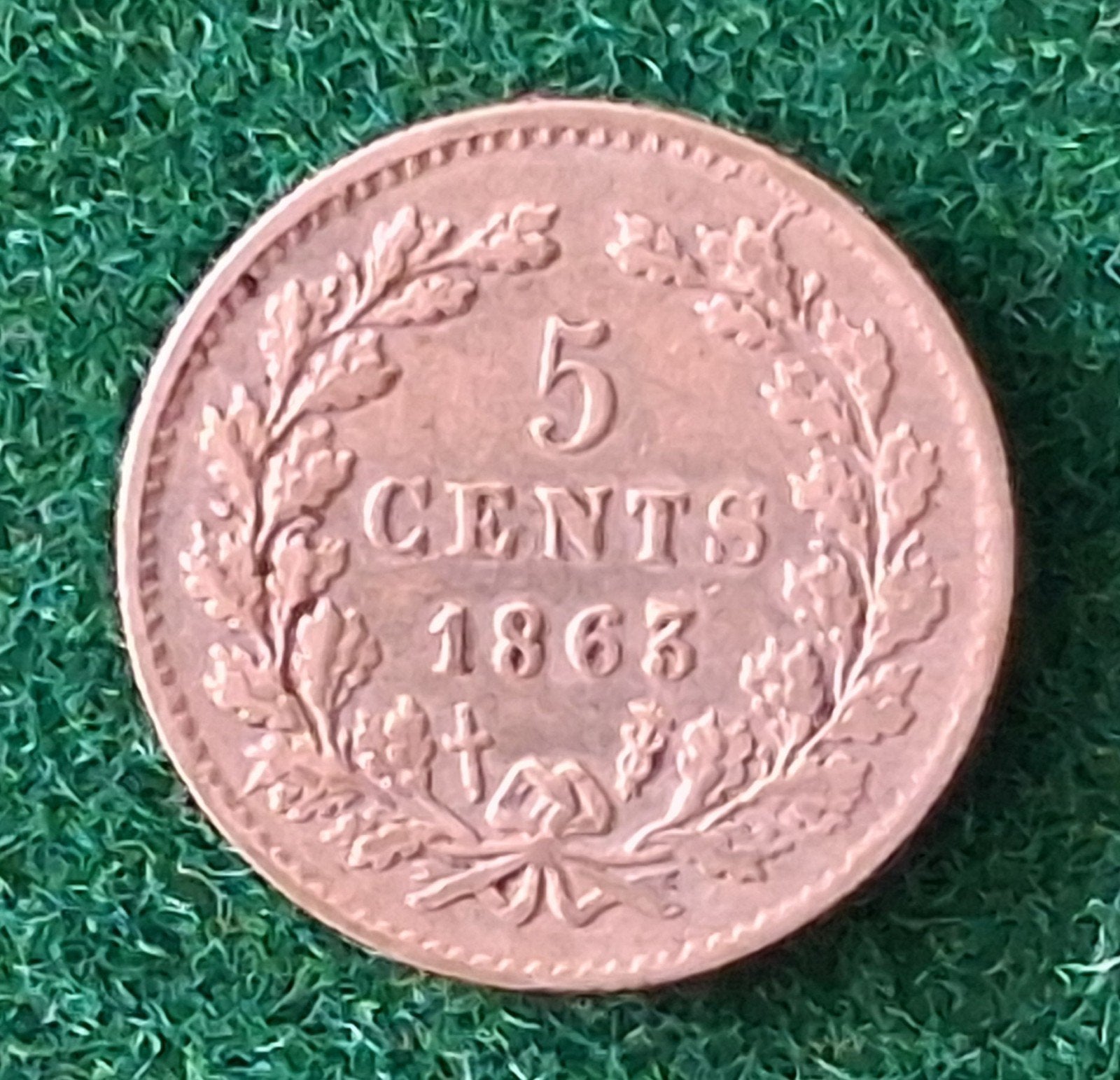5 cent 1863, Ophalen of Verzenden, Koning Willem III, 1 cent
