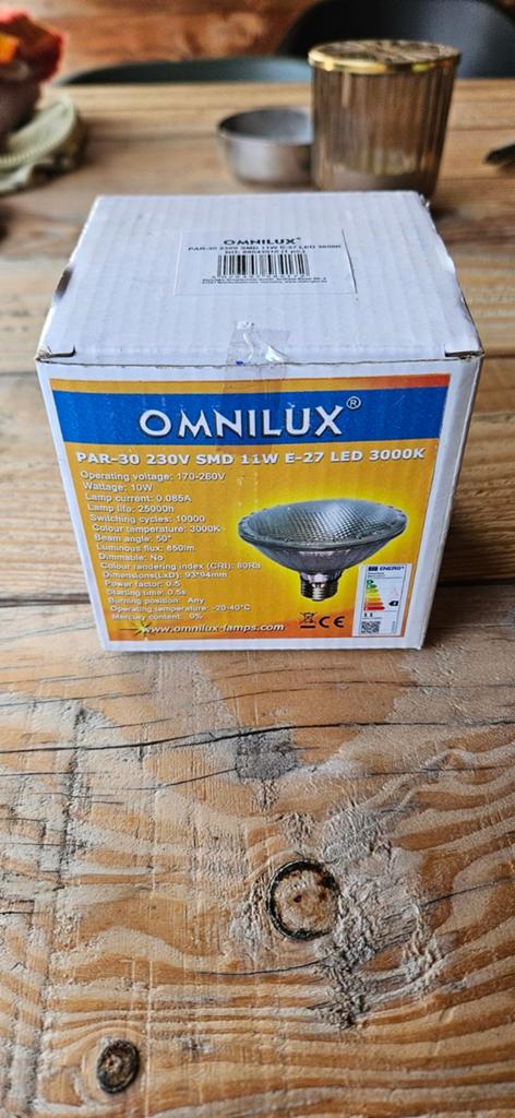 Omnilux PAR-30 LED Lamp E27 11W 3000K Warmwit, Ophalen of Verzenden, Nieuw, Modern