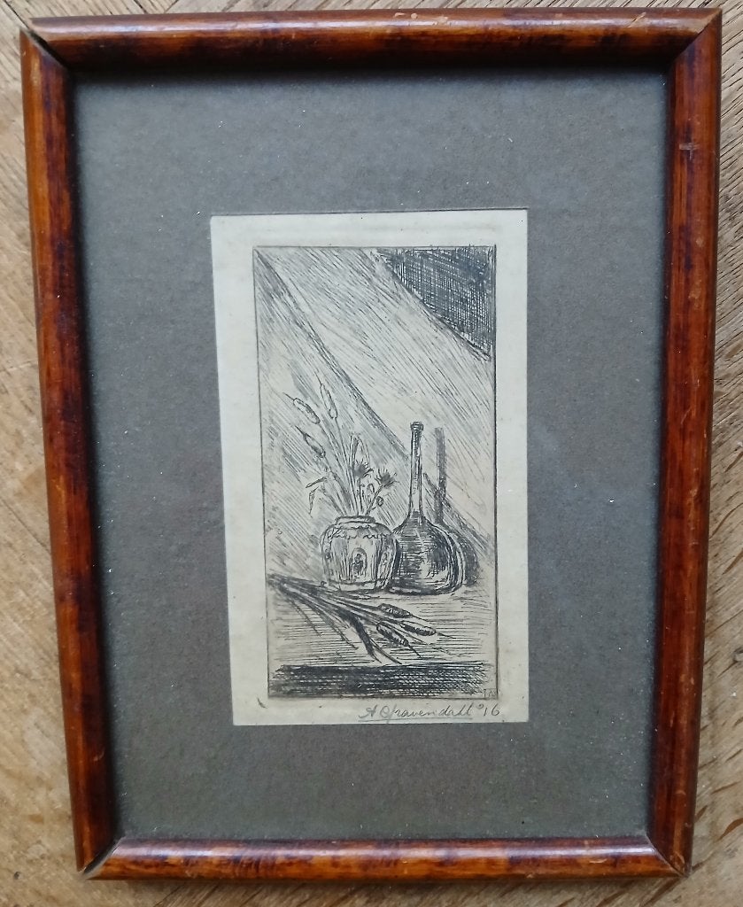 Kopergravure 1916 Abraham Gravendahl (1890-1968) (Bke-65), Antiek en Kunst, Kunst | Etsen en Gravures, Ophalen