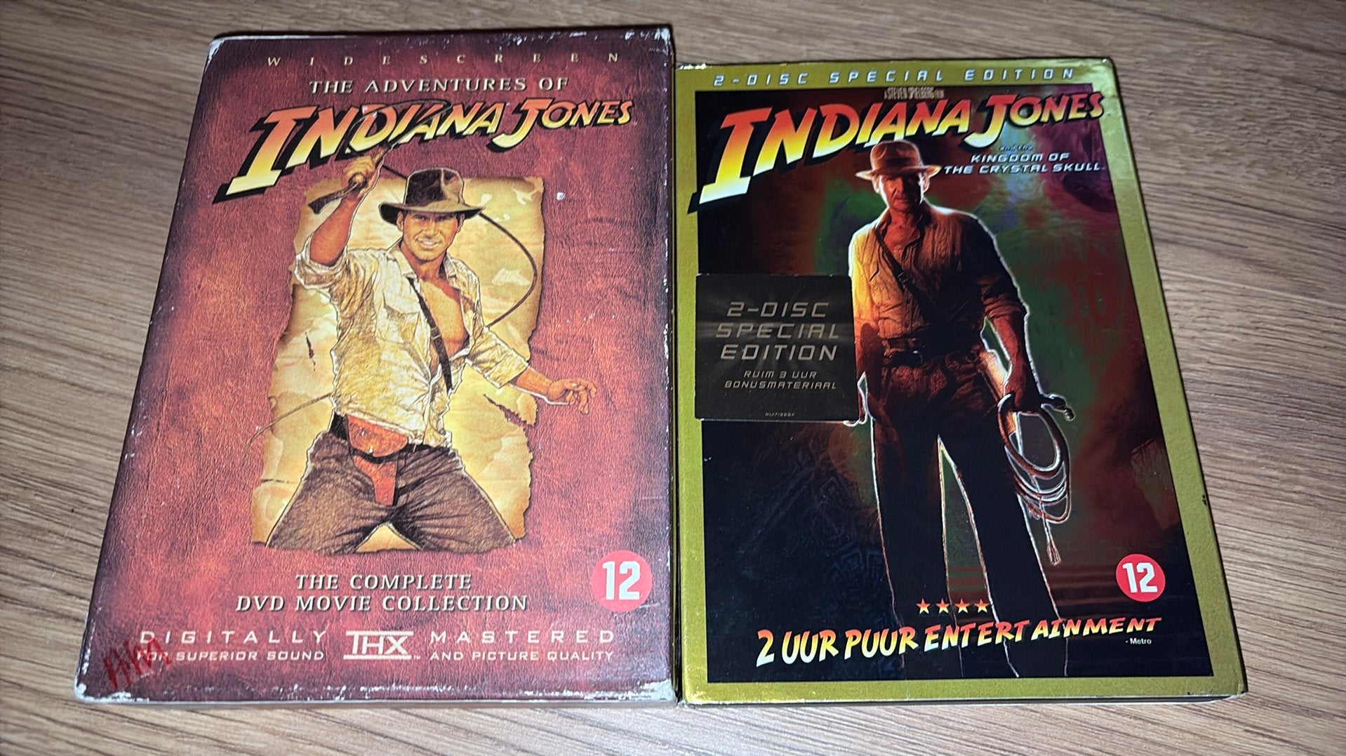 Indiana Jones 1, 2, 3 en 4 met Harrison Ford., Vanaf 12 jaar, Ophalen of Verzenden, Zo goed als nieuw