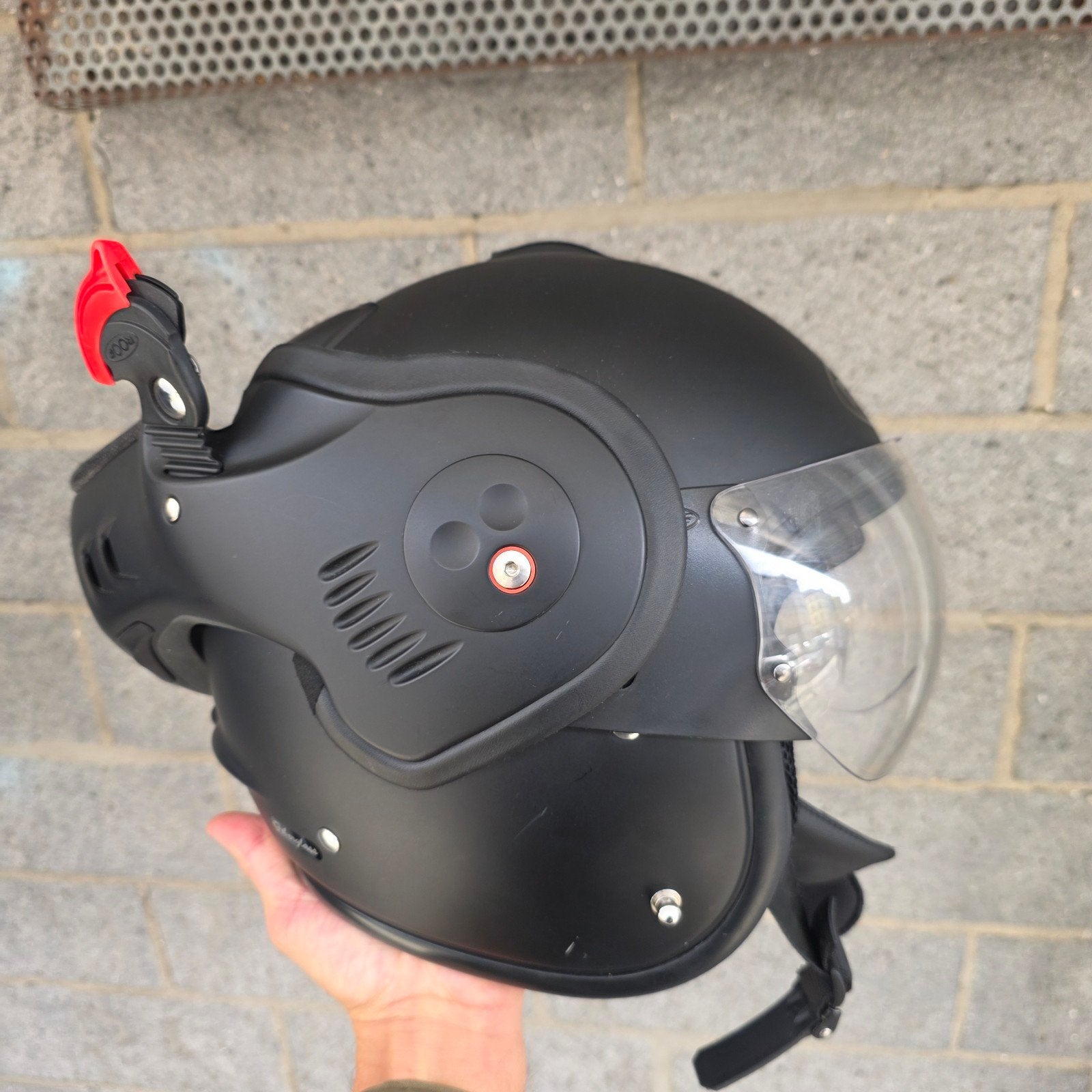 ROOF Boxer V8 Full Black Systeemhelm - Maat M, Overige merken, M, Systeemhelm, Heren