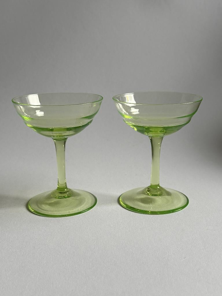 2 annagroene likeurschaaltjes Marconi, W.J. Rozendaal, Ophalen of Verzenden