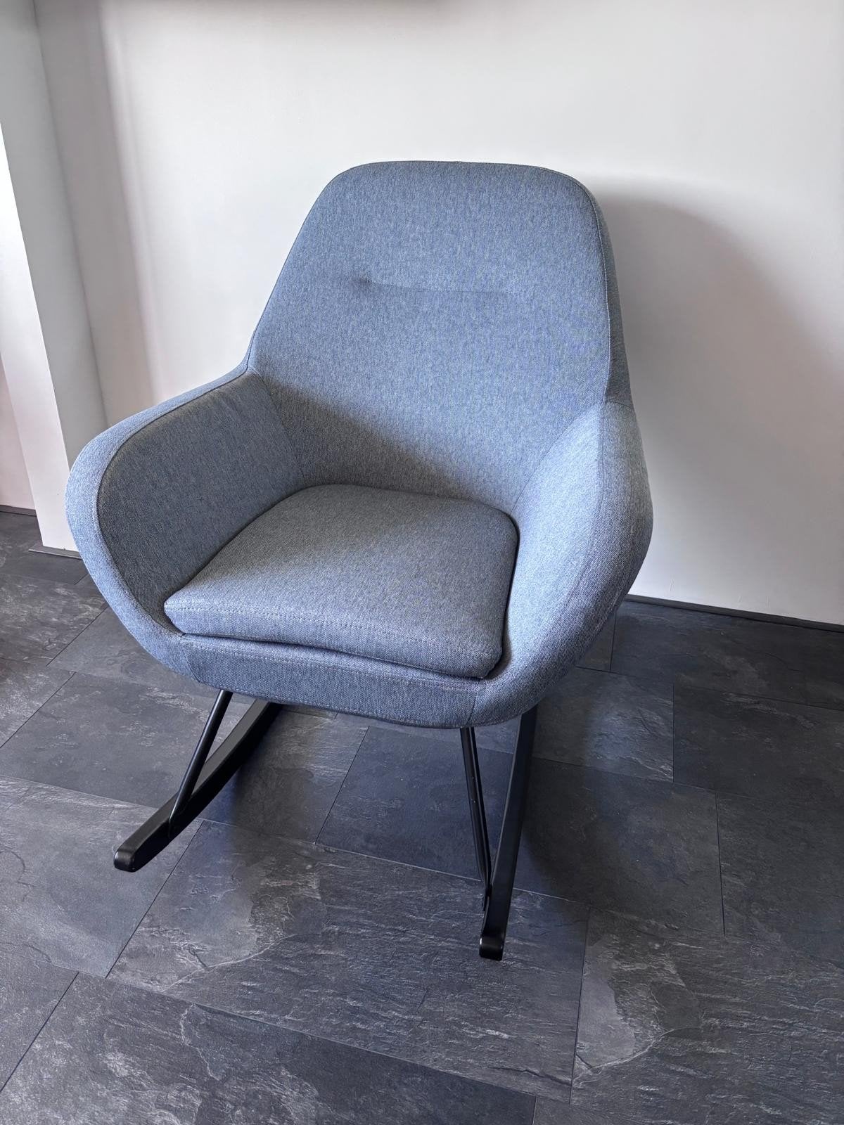 Zo goed als nieuwe schommelstoel, Ophalen, Blauw, Zo goed als nieuw, Stof
