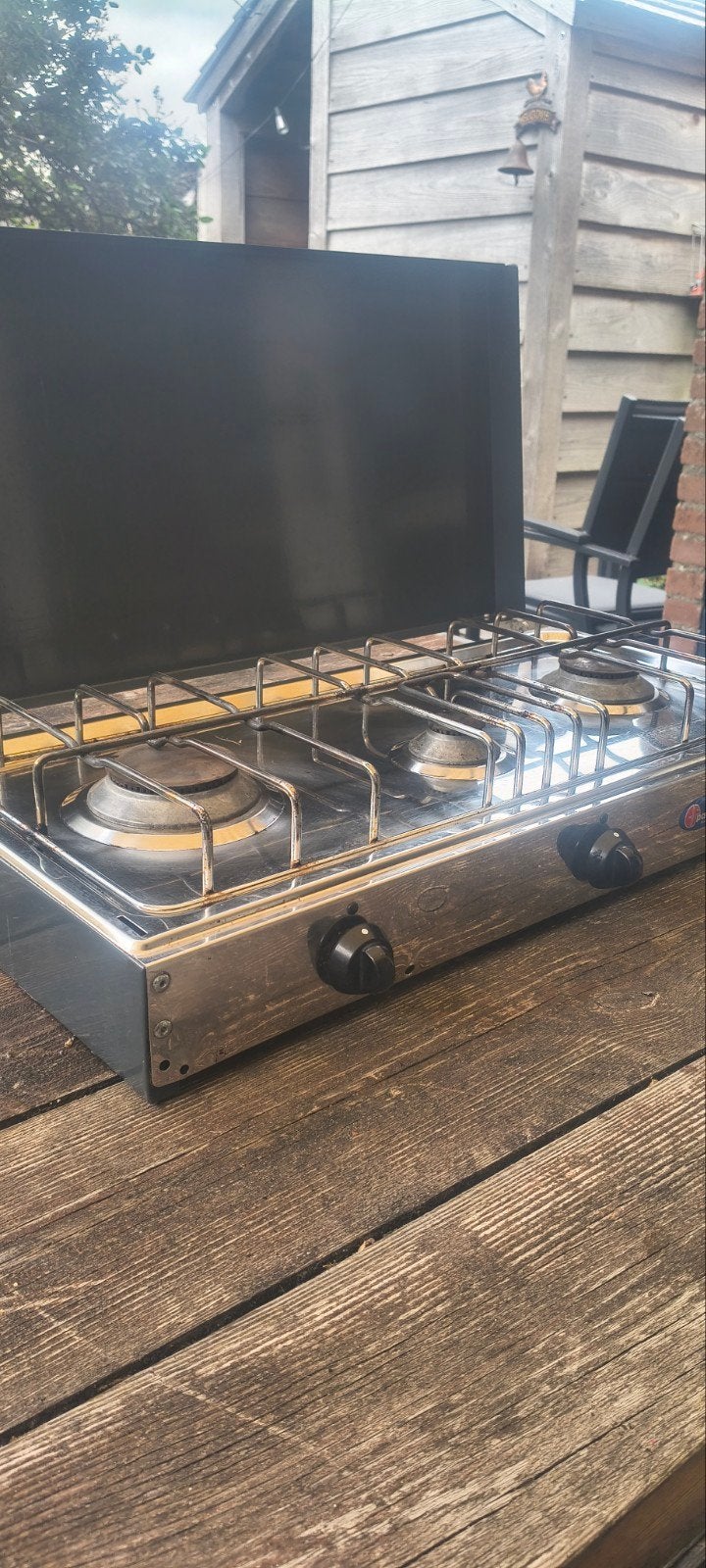 Draagbaar 3-pits gasfornuis voor camping of buitenkeuken, Ophalen of Verzenden