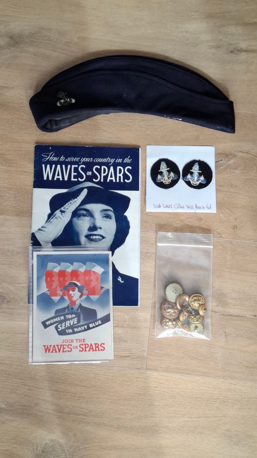 WW2 WAVES officier., Verzamelen, Ophalen of Verzenden, Marine, Amerika, Helm of Baret