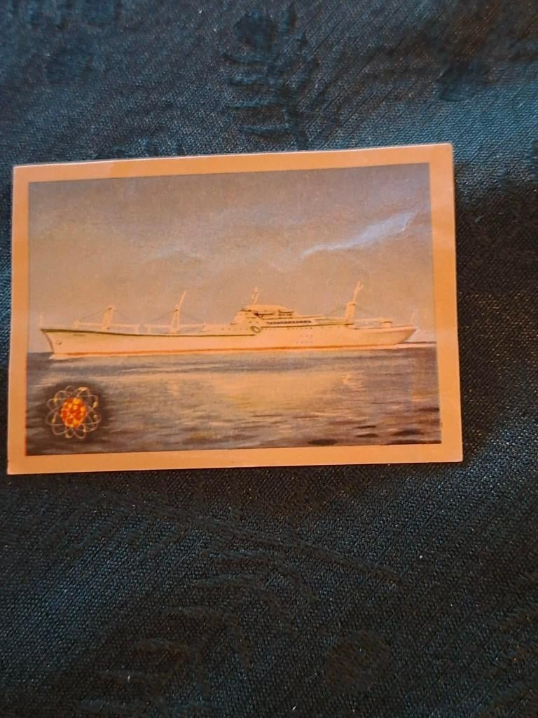 Prentje/Chromo : Atoomschip Savannah 1958, Gebruikt, Verzenden, 1940 tot 1960, Prent