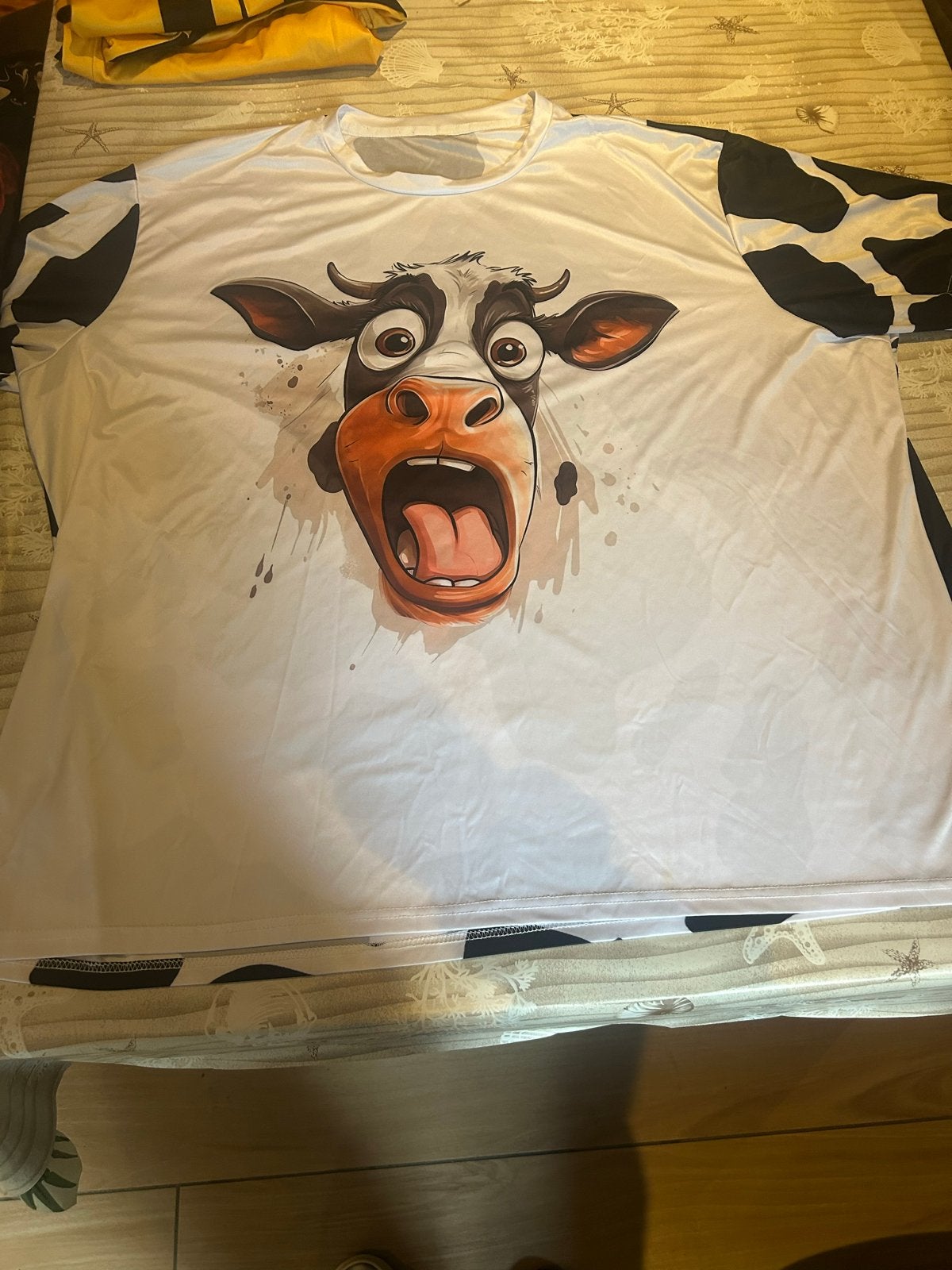 Grappige Koeienprint T-shirt en Broek Set - Maat 7XL, Ophalen of Verzenden, Zo goed als nieuw