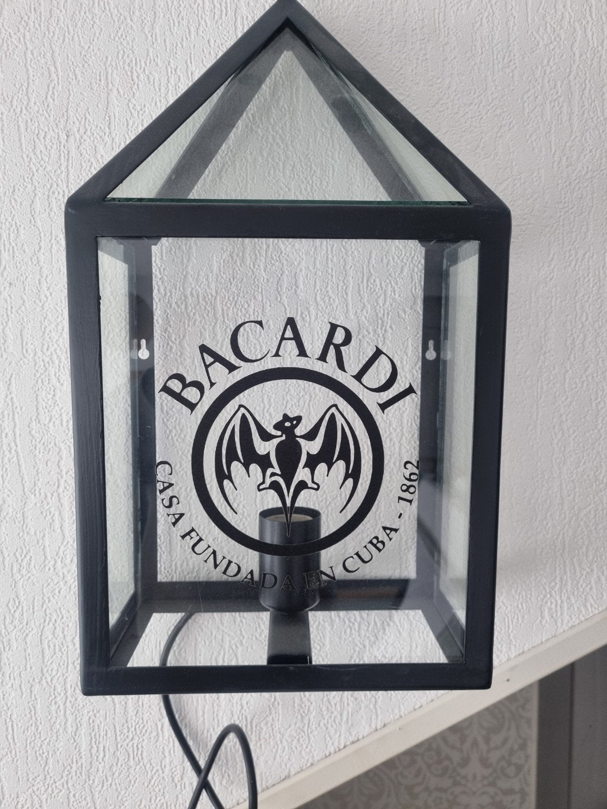 Bacardi wandlamp - Unieke verlichting voor je bar, Ophalen of Verzenden, Gebruikt, Industrieel, Bar, Modern