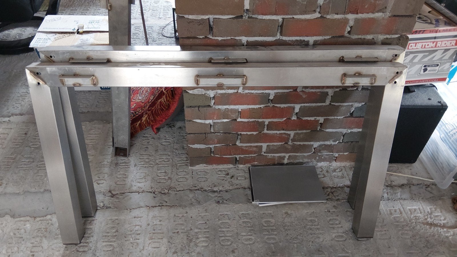 RVS frame voor tafel 2.00x 1.30m, Ophalen, Rechthoekig, 50 tot 100 cm