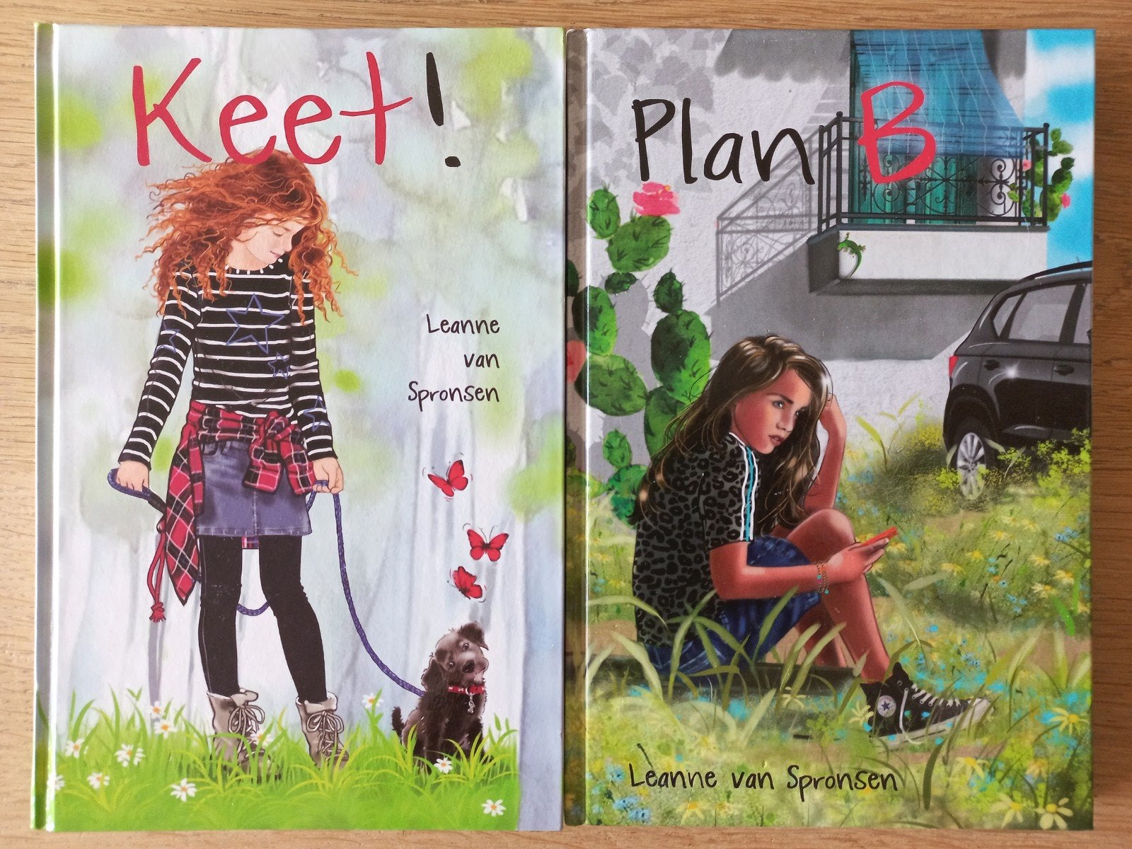 2 christelijke meidenboeken, Leanne van Spronsen, ZGAN €5,-, Boeken, Ophalen of Verzenden, Zo goed als nieuw