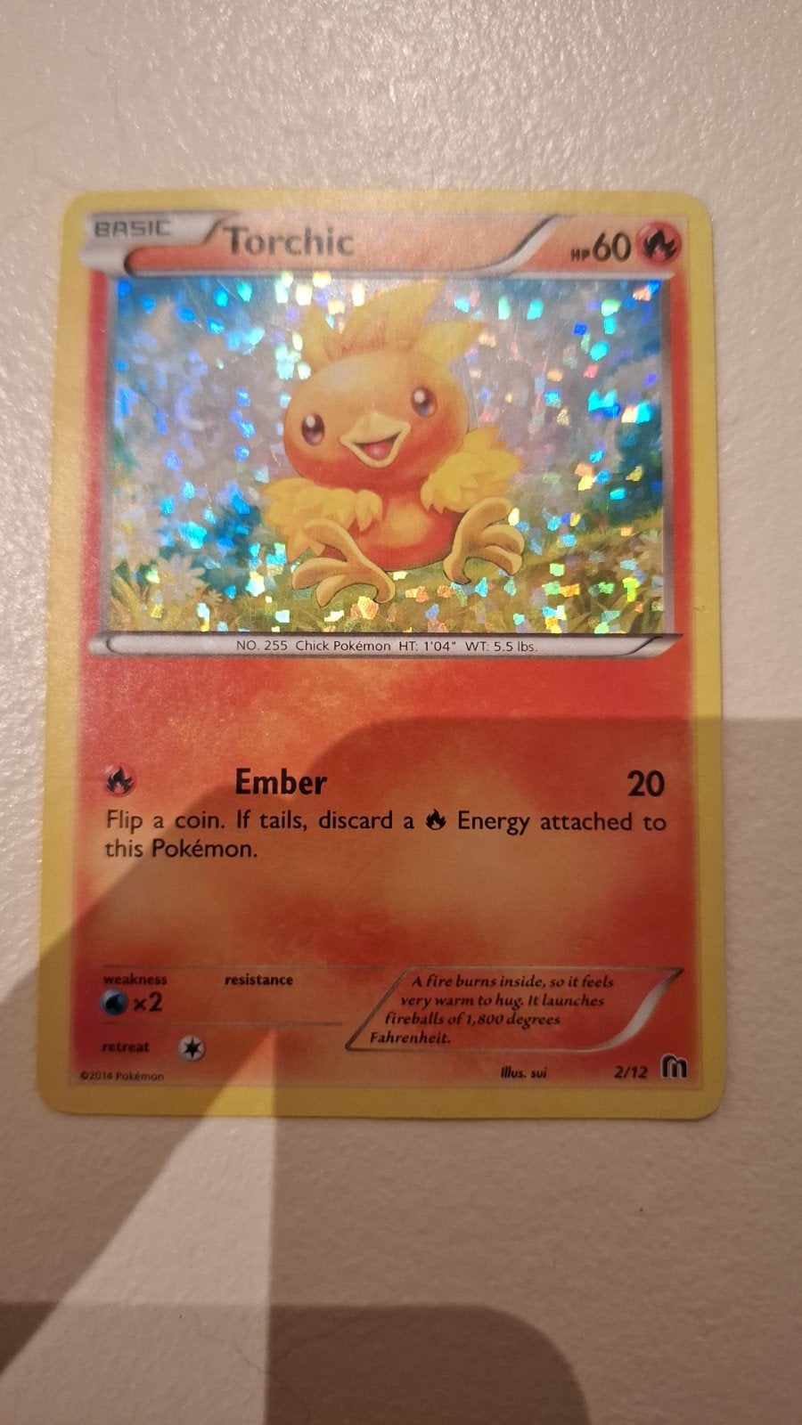 Pokémon Kaart Torchic 2/12 - Holo - Zo goed als nieuw, Ophalen of Verzenden, Zo goed als nieuw, Losse kaart, Foil